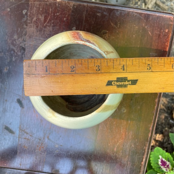 Artisan Pottery Round Squat Vase - Picture 8 of 10